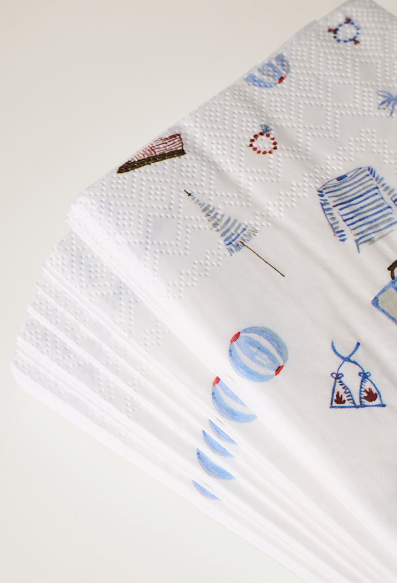 Buffet papirservietter multi blå - 3