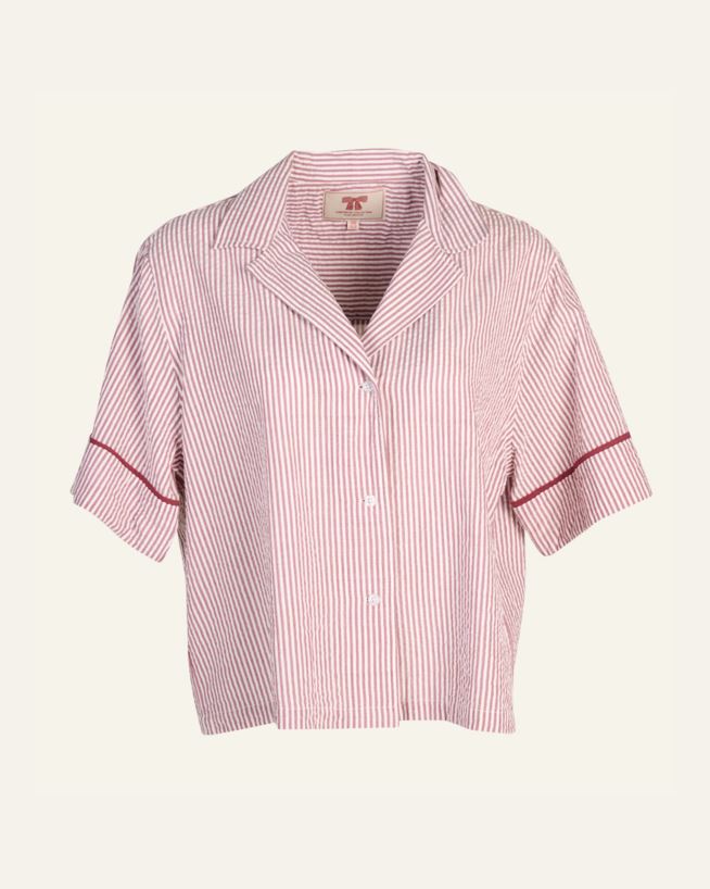 Pyjamasskjorte burgunder - one size burgunder - 1