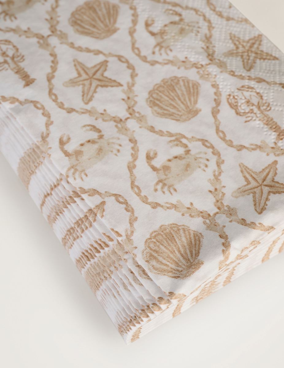 Buffet papirservietter beige - 2