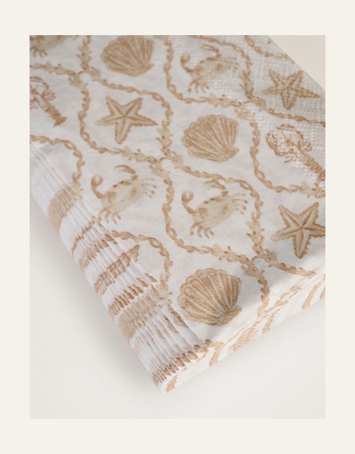 Buffet papirservietter beige - 2