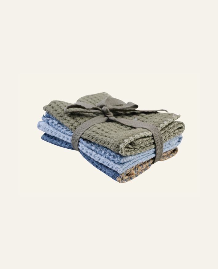 Klut 3 pk gråblå - 25x25 cm gråblå - 1