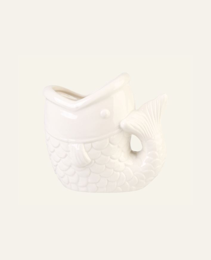 Vase hvit - 16,2x10,8x15,3 cm hvit - 1