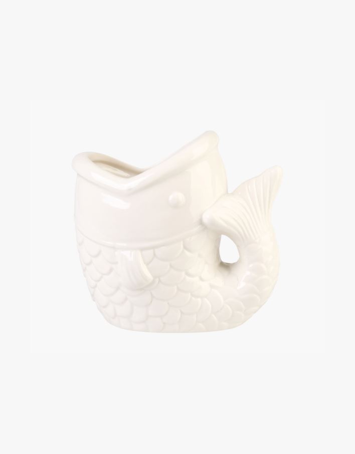 Vase hvit - 16,2x10,8x15,3 cm hvit - 1