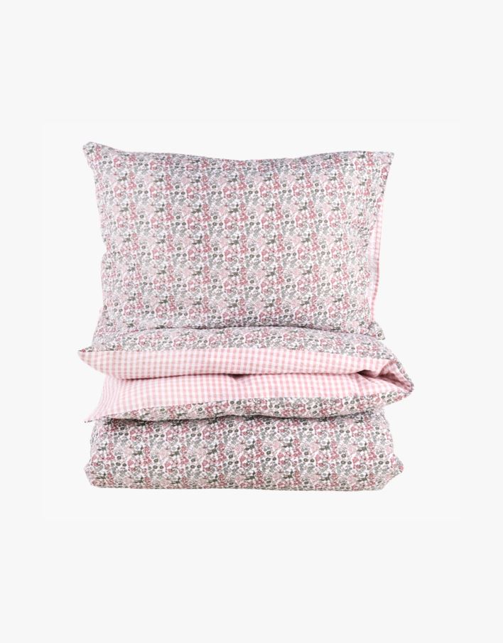 Krepp sengesett multi rosa - 140x200 cm multi rosa - 1