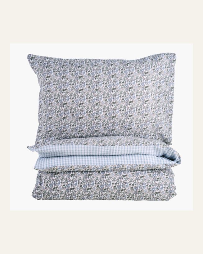 Krepp sengesett multi blå - 140x200 cm/50x70 cm multi blå - 1