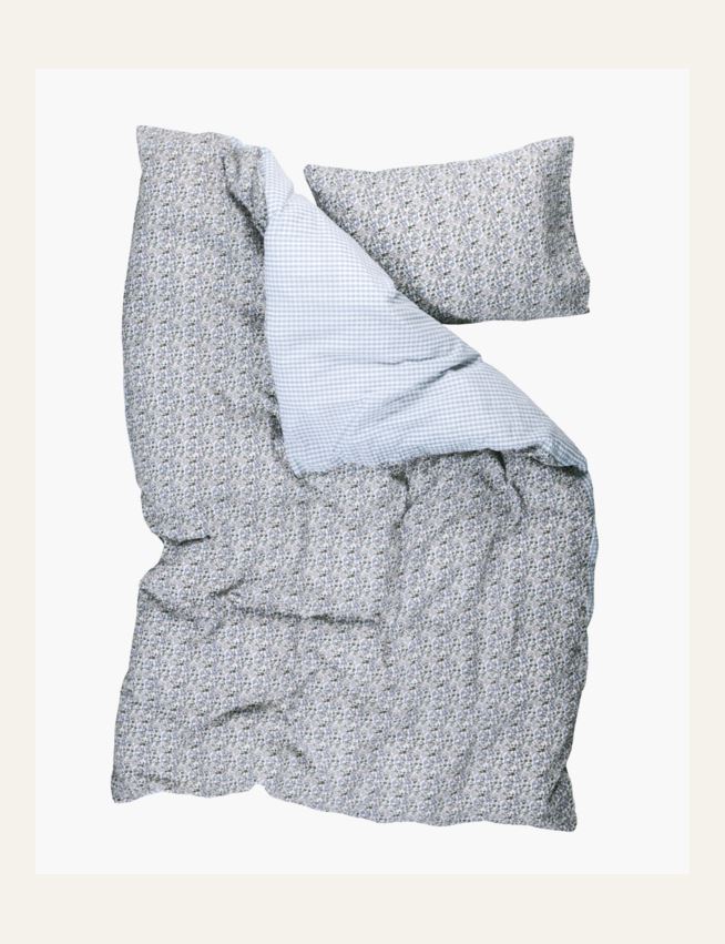 Krepp sengesett multi blå - 2