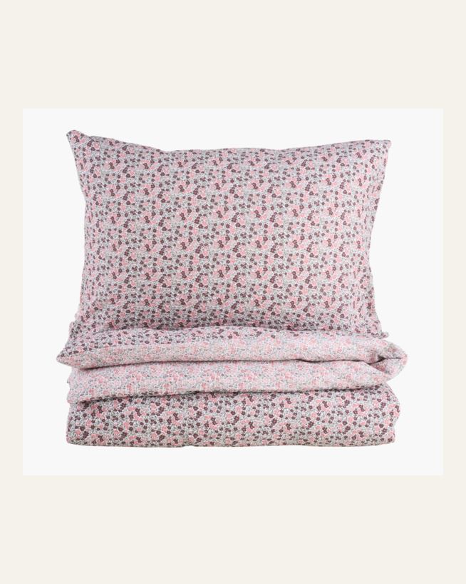 Krepp sengesett multi rosa - 140x200 cm/50x70 cm multi rosa - 1