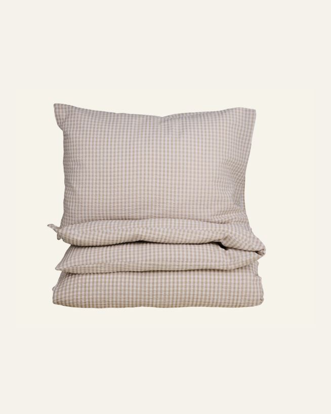 Krepp sengesett sand - 140x200 cm sand - 1