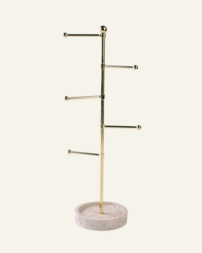 Smykkestativ gull - 11,5x11,5x40 cm gull - 1