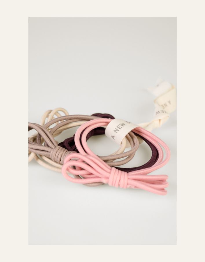 4 pk hårstrikk multi rosa - 2