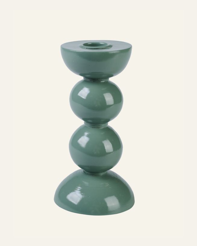 Lysestake mørk grønn - 7x7x15 cm mørk grønn - 1