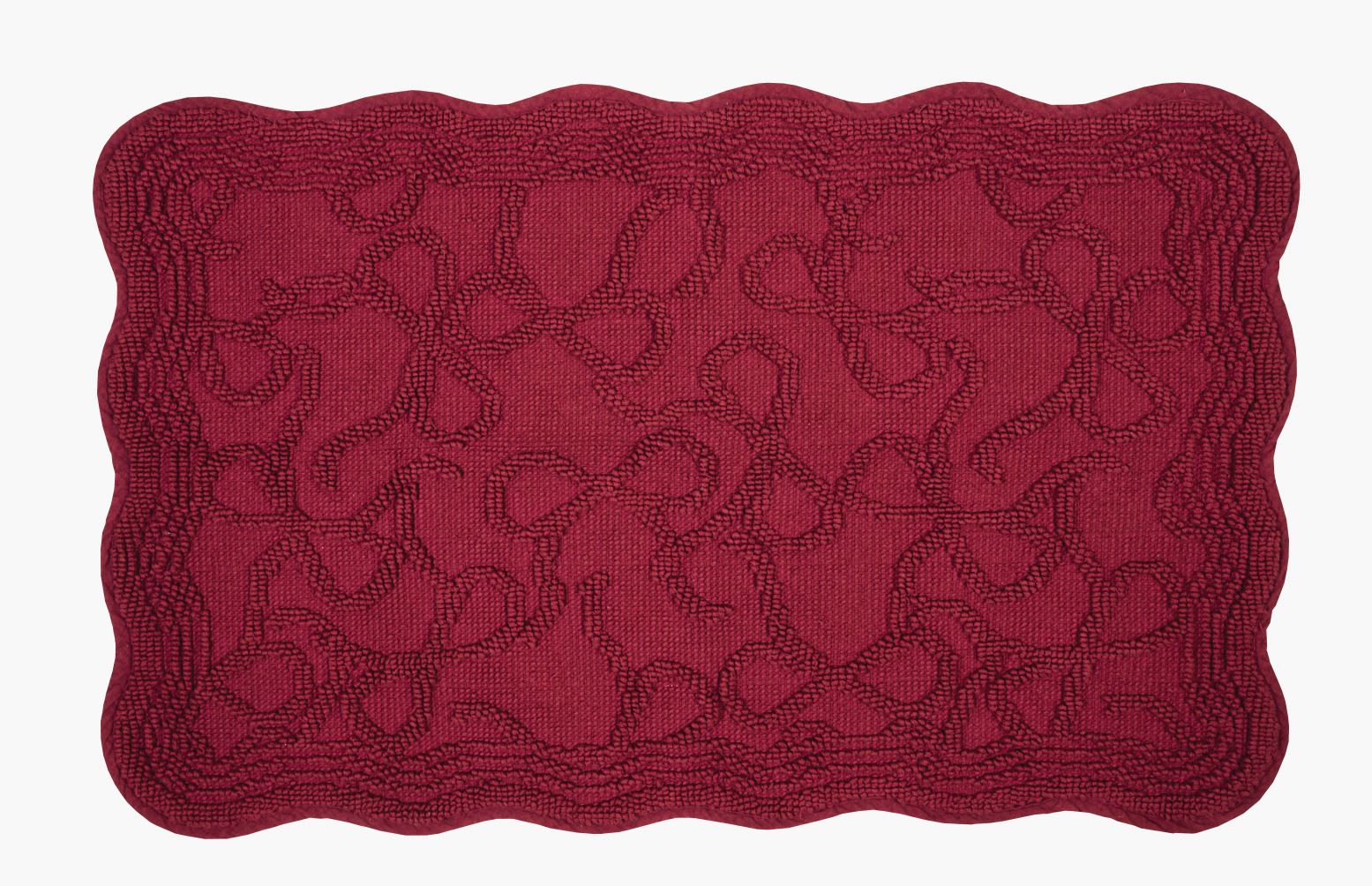 Badematte rød - 55x88 cm rød - 1