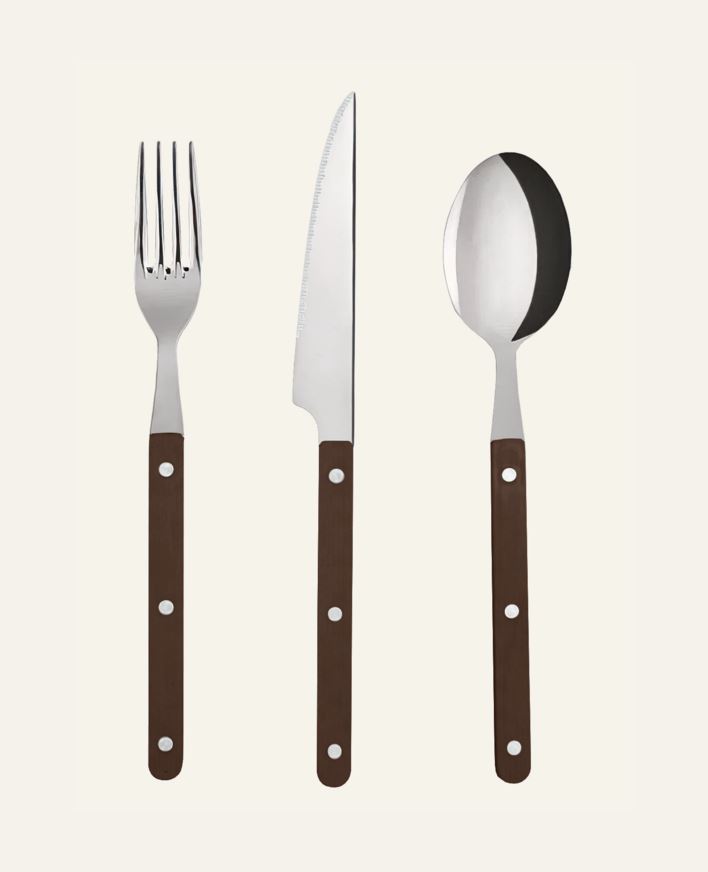 Bestikk 3 deler brun - 3 stk brun - 1