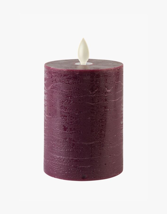 Led kubbelys burgunder - 7,5x7,5x10 cm burgunder - 1