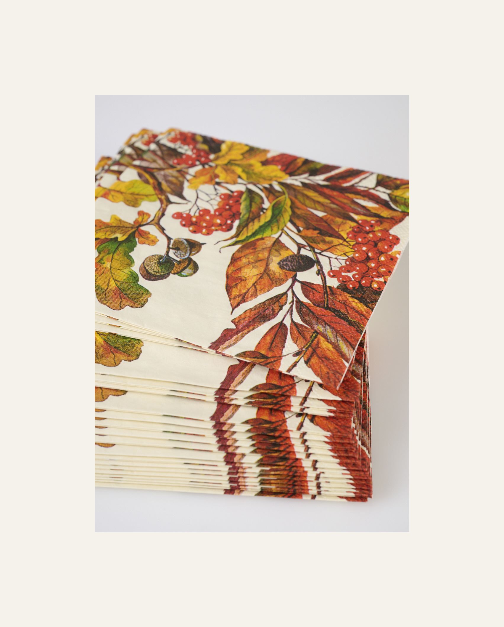 Coctail papirserviett multi orange - 2