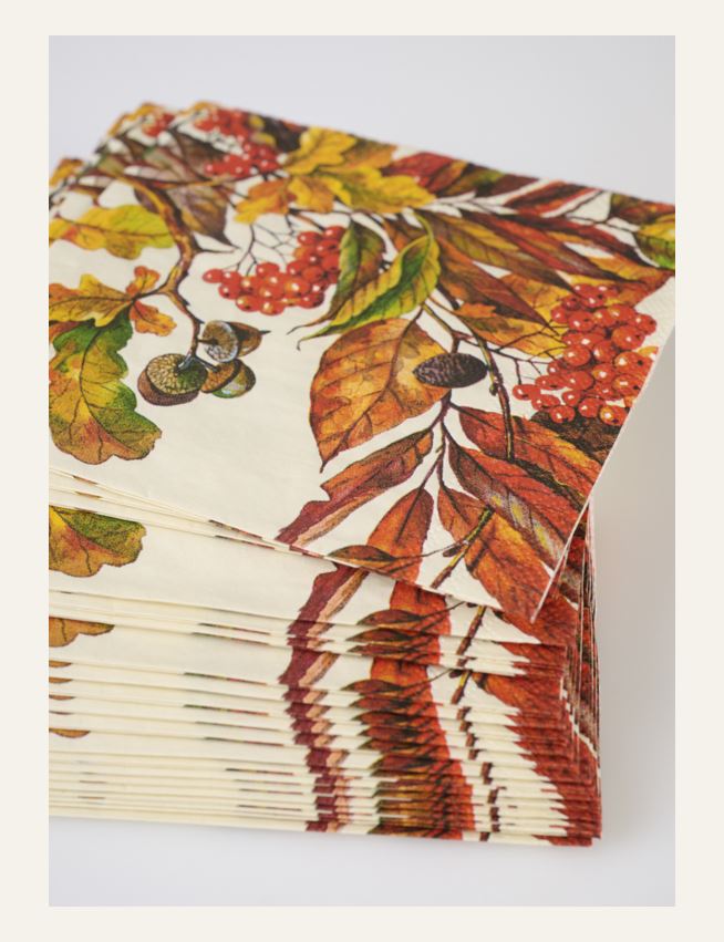 Coctail papirserviett multi orange - 2