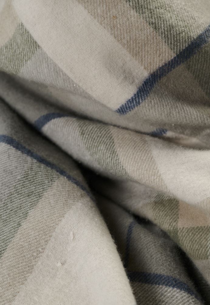 Garnfarget flanell sengesett multi - 3