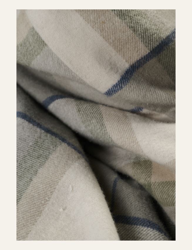 Garnfarget flanell sengesett multi - 3