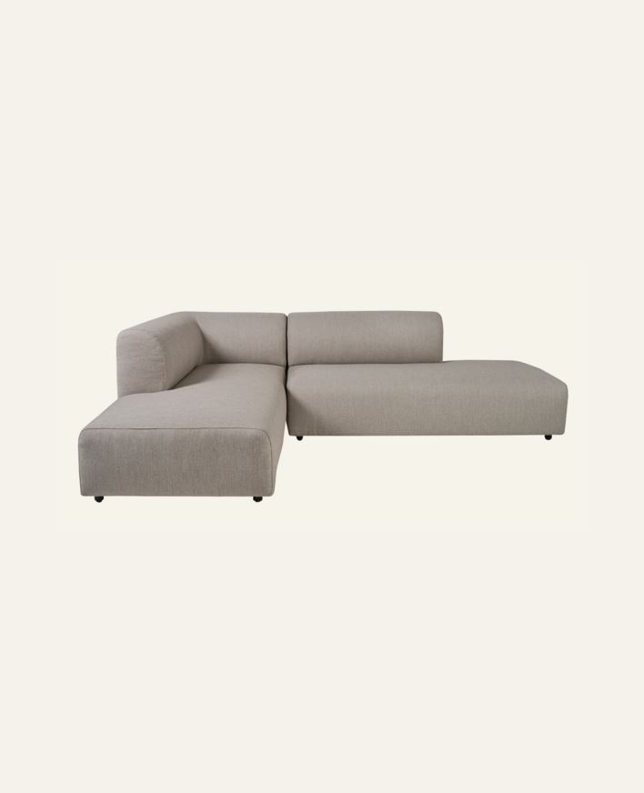 Hjørnesofa beige - 252x191,5x75 cm beige - 1