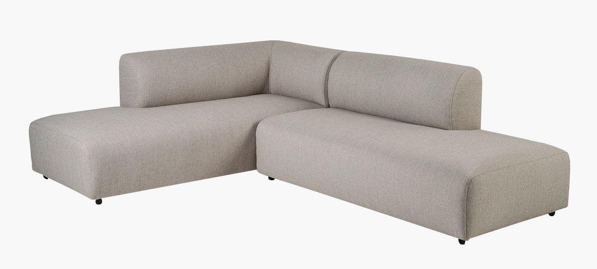 Hjørnesofa beige - 250x191,5x75 cm beige - 1