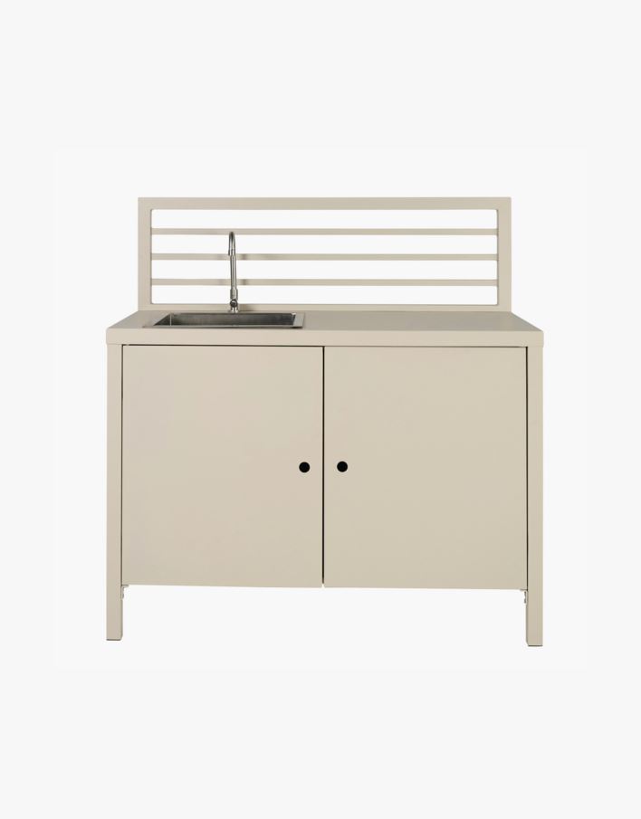 Utekjøkken modul med servant krem - 60x120x122 cm krem - 1