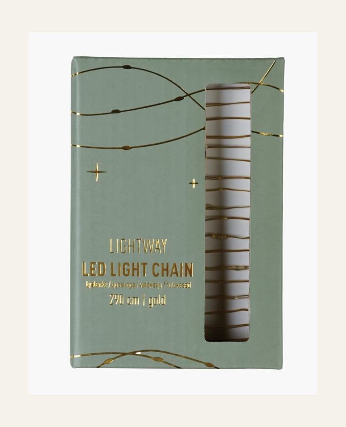 Led lyslenke gull - 290 cm gull - 1