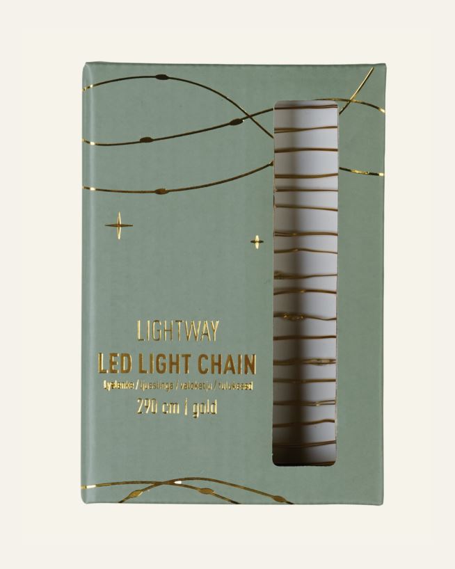 Led lyslenke gull - 290 cm gull - 1