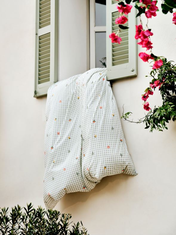 Bomull sengesett grønn - 2