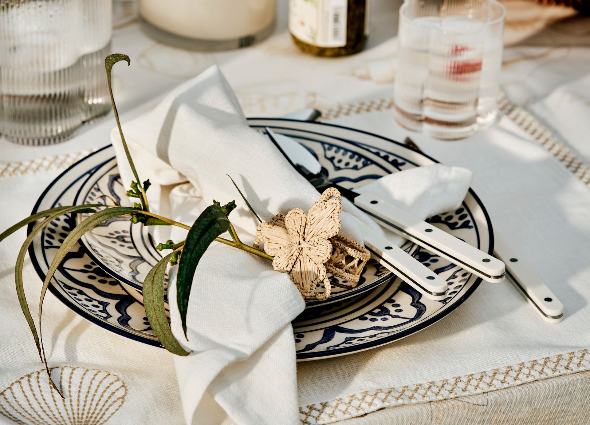 2 pk serviettringer natur - 3