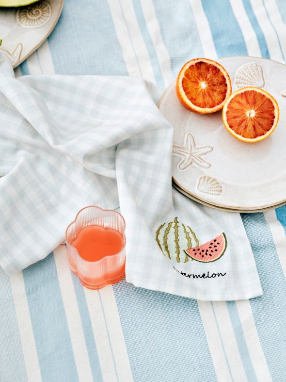 Kjøkkenhåndkle lys blå - 2