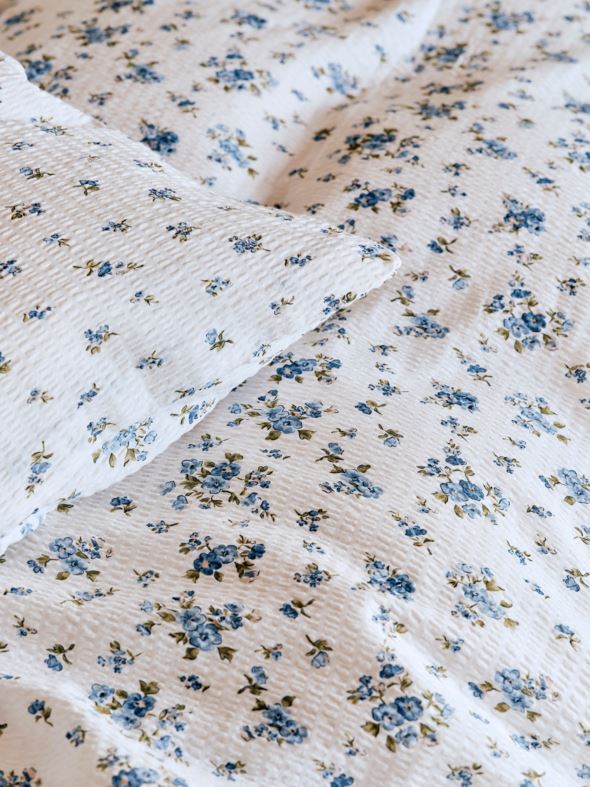 Krepp sengesett blå - 6