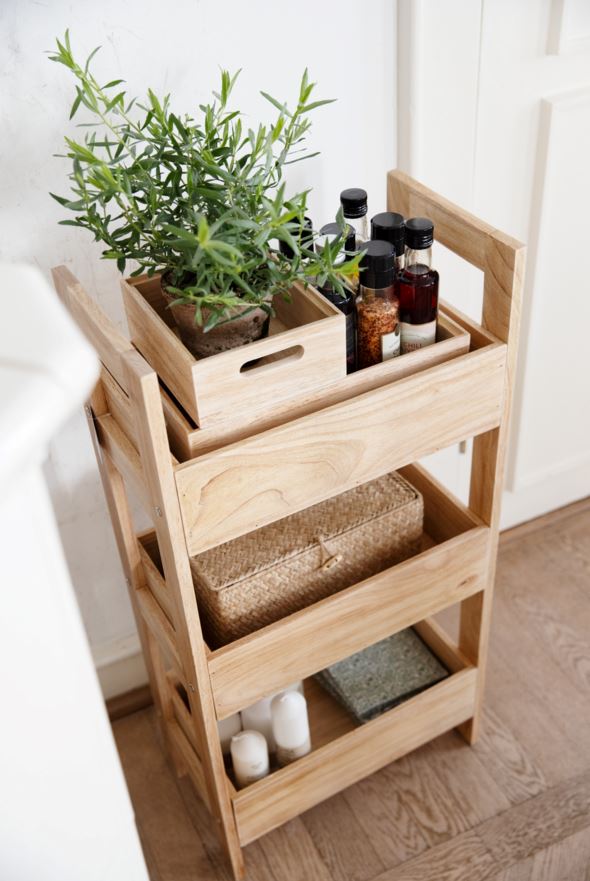 Stablebar oppbevaringsboks natur - 2