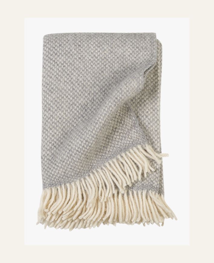 Ullpledd grå - 130x170 cm grå - 1