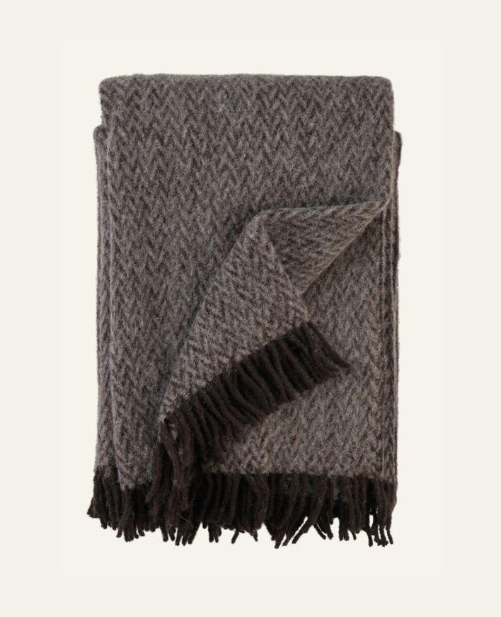 Ullpledd brun - 130x170 cm brun - 1