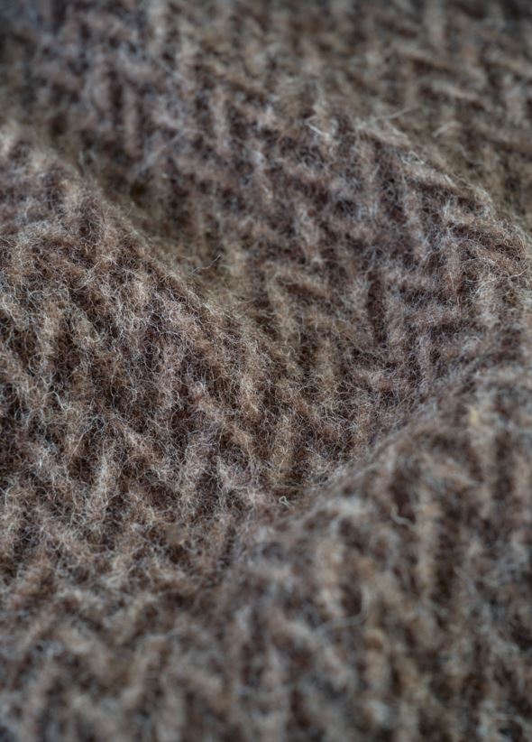 Ullpledd brun - 2