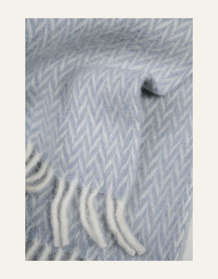 Ullpledd lys blå - 2