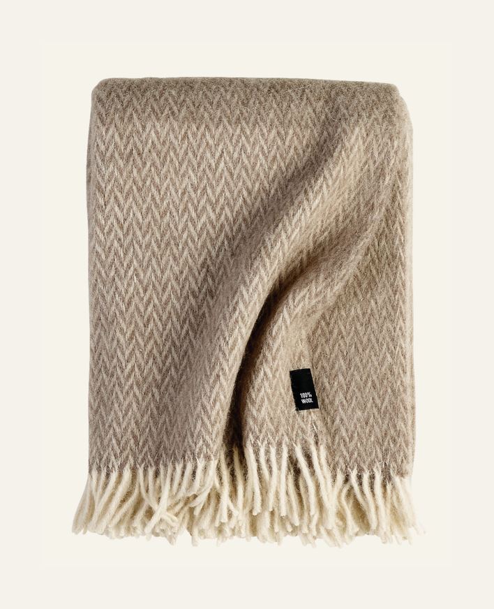 Ullpledd taupe - 130x170 cm taupe - 1