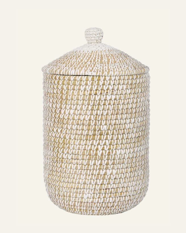 Skittentøyskurv natur - H50cm Ø38cm natur - 1