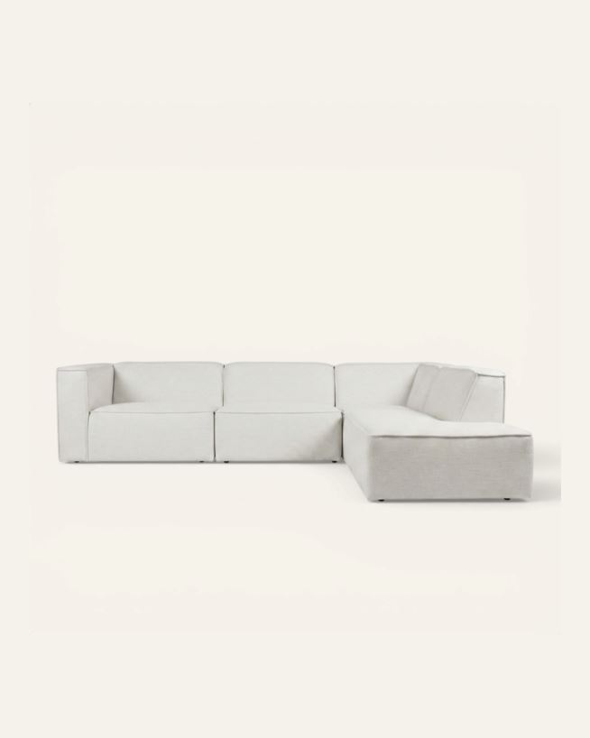 Modulsofa 4 deler åpen ende høyre natur - 293x227x73 cm natur - 1