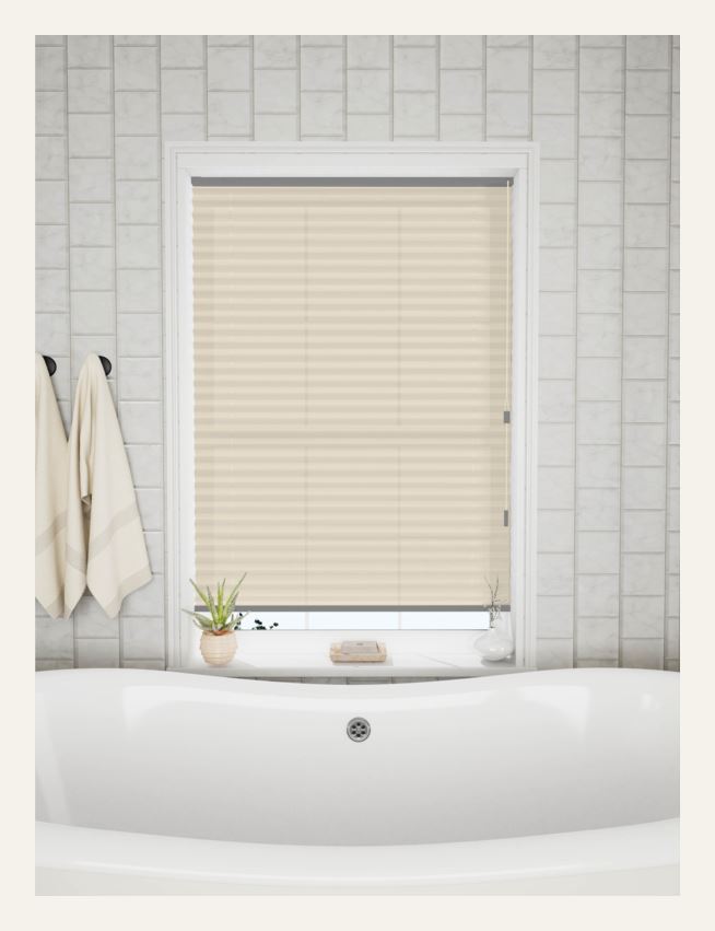 Premium dobbel plisségardin m/snortrekk 25mm multi - 3