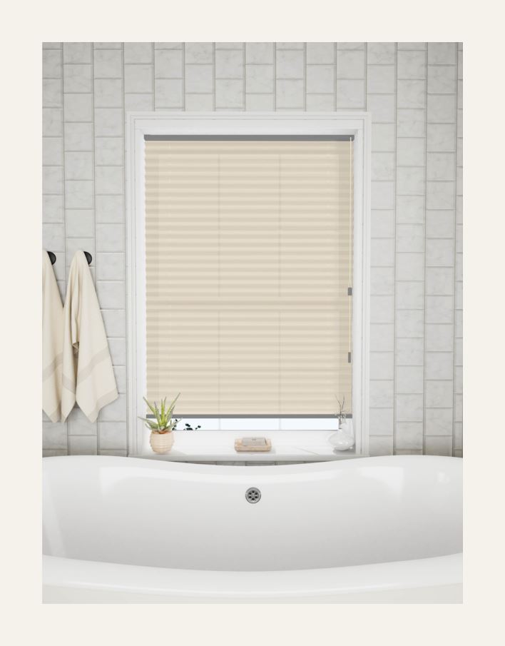 Premium dobbel plisségardin m/snortrekk 25mm multi - 3