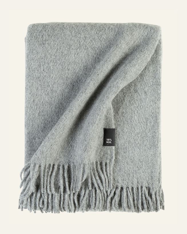 Ullpledd grå - 130x170 cm grå - 1