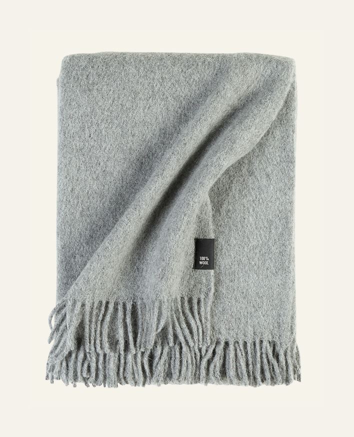 Ullpledd grå - 130x170 cm grå - 1
