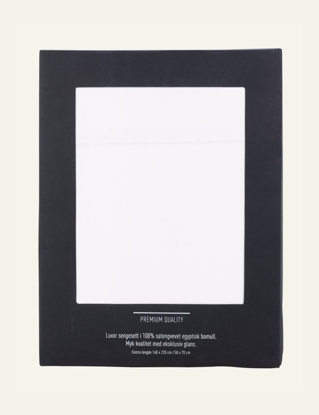 Egyptisk bomull sateng sengesett hvit - 2