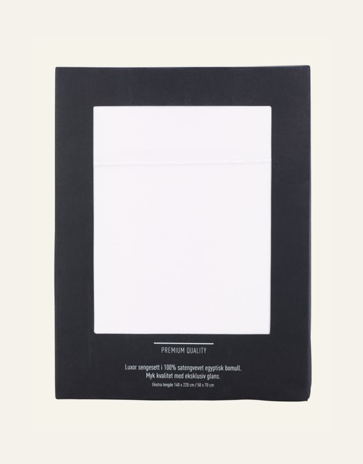 Egyptisk bomull sateng sengesett hvit - 2