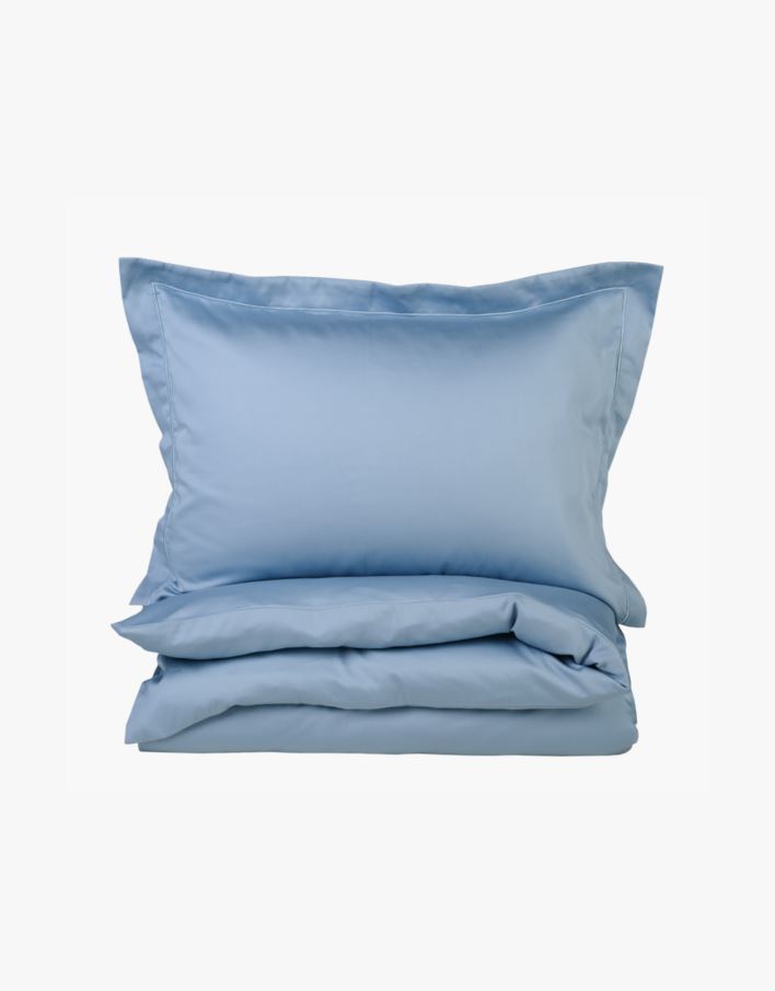 Egyptisk bomull sateng sengesett himmelblå - 200x220 cm himmelblå - 1