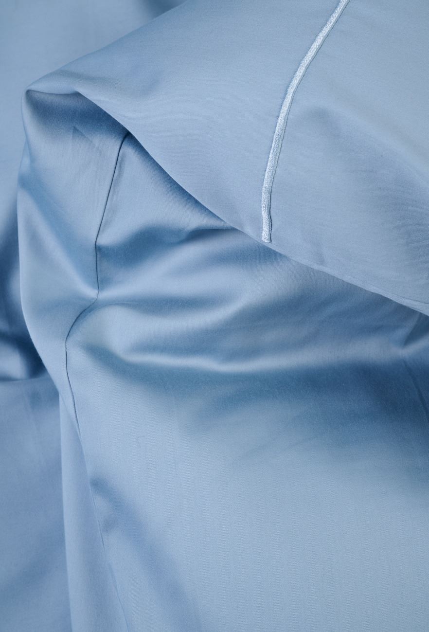 Egyptisk bomull sateng sengesett himmelblå - 3