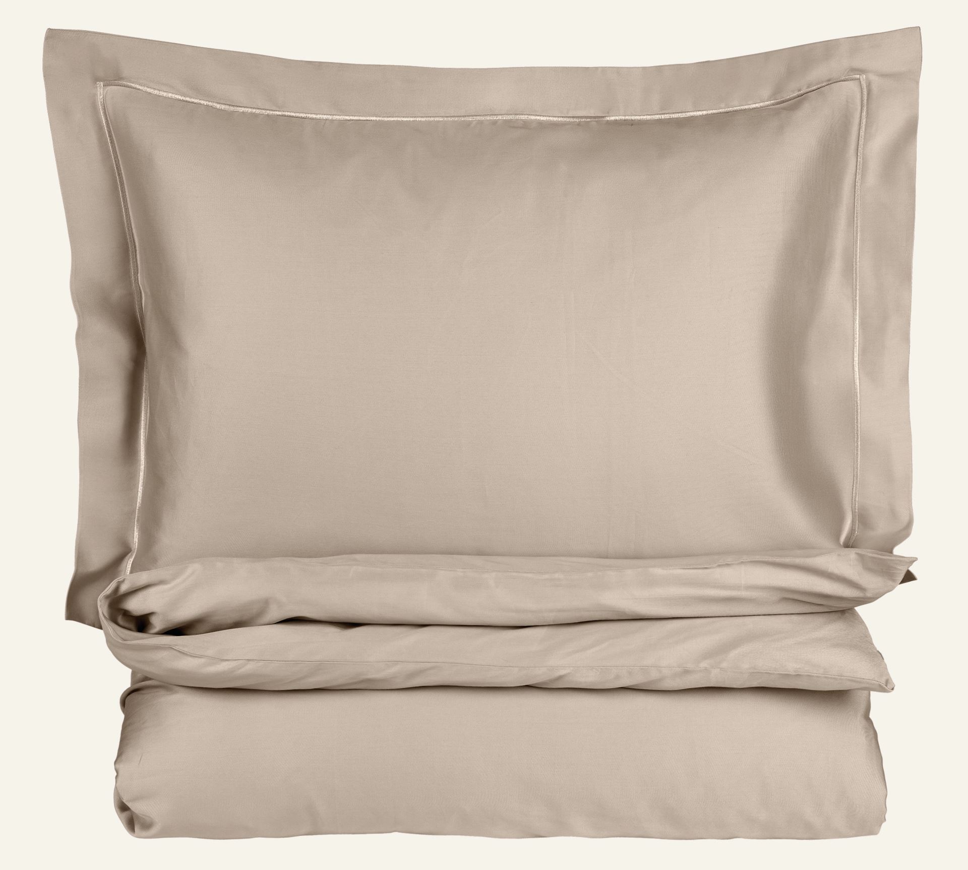 Egyptisk bomull sateng sengesett sand - 200x220 cm/50x70 cm sand - 1