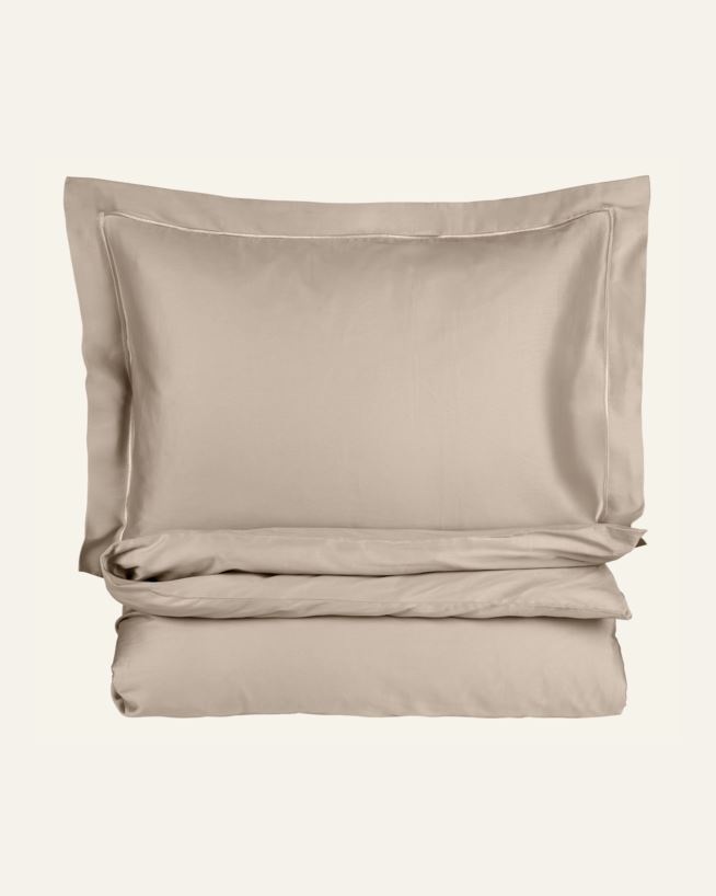 Egyptisk bomull sateng sengesett sand - 200x220 cm/50x70 cm sand - 1