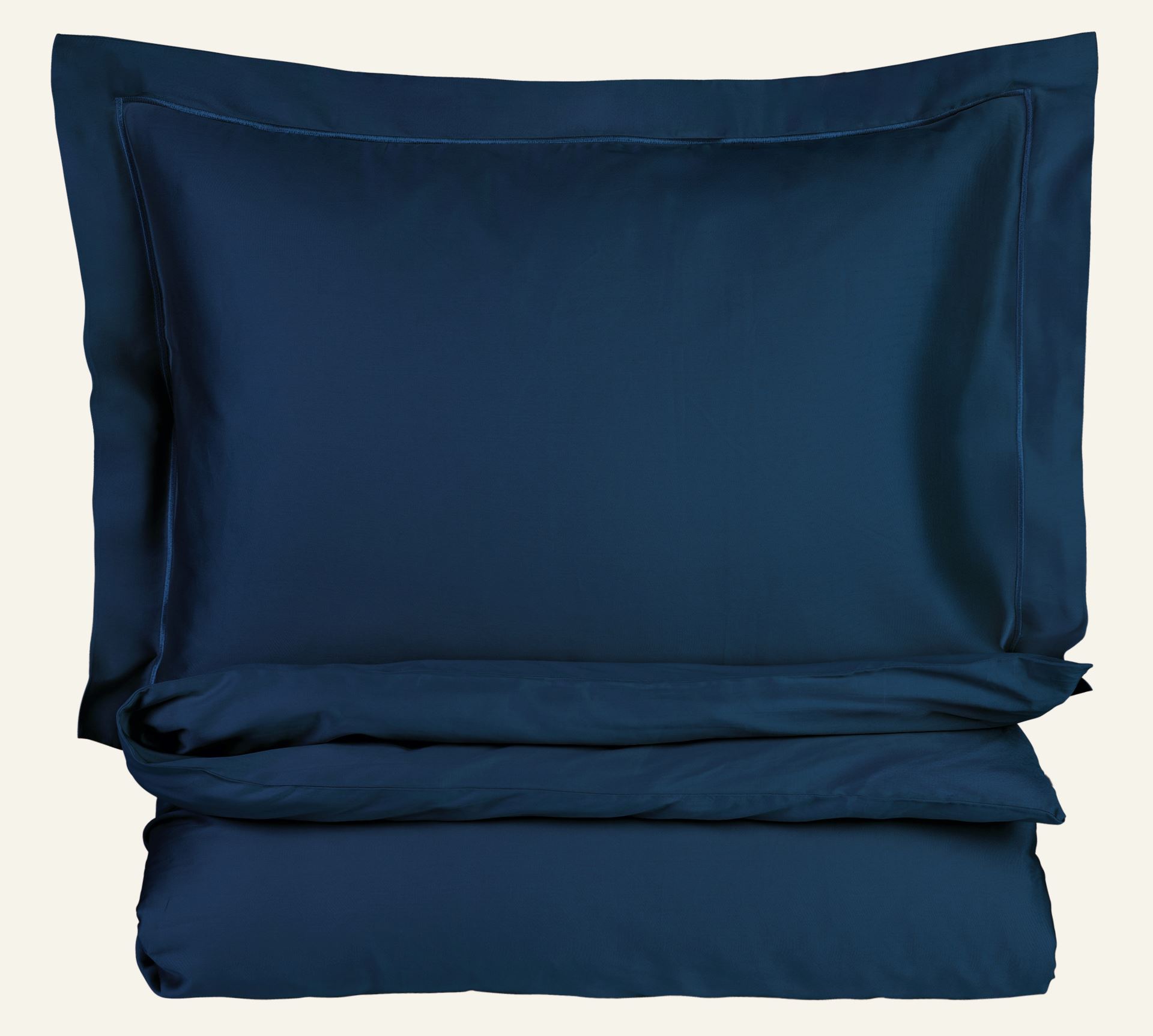 Egyptisk bomull sateng sengesett tåkeblå - 140x220 cm/50x70 cm tåkeblå - 1